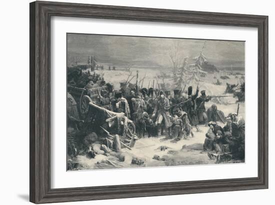 'Marshal Ney Sustaining The Rear-Guard of the Grand Army', 1812, (1896)-Henry Wolf-Framed Giclee Print