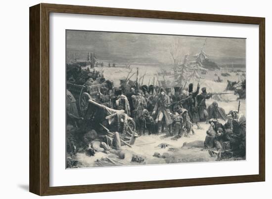 'Marshal Ney Sustaining The Rear-Guard of the Grand Army', 1812, (1896)-Henry Wolf-Framed Giclee Print