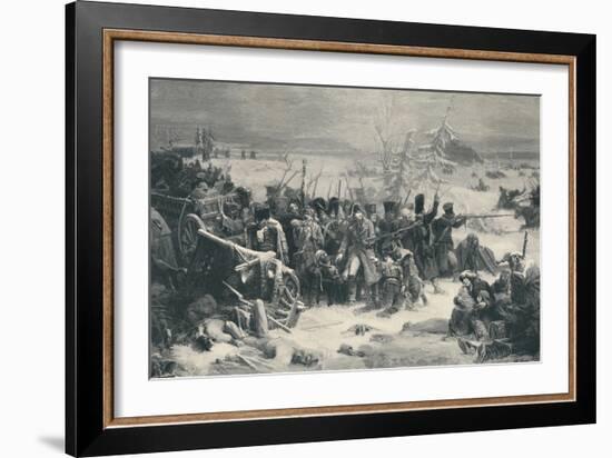 'Marshal Ney Sustaining The Rear-Guard of the Grand Army', 1812, (1896)-Henry Wolf-Framed Giclee Print