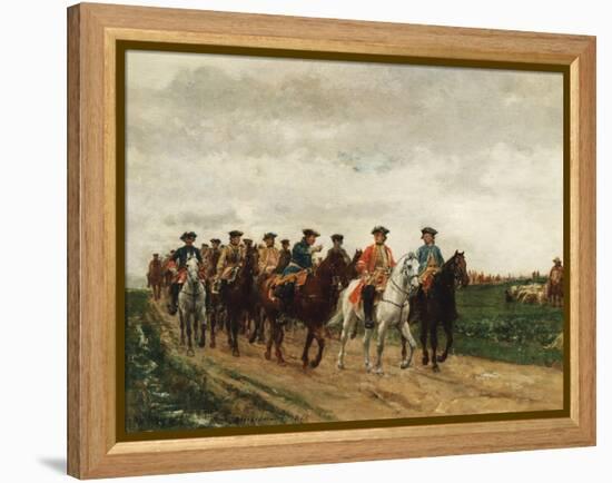 Marshal Saxe and His Troops, 1866-Jean-Louis Ernest Meissonier-Framed Premier Image Canvas