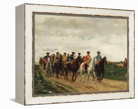 Marshal Saxe and His Troops, 1866-Jean-Louis Ernest Meissonier-Framed Premier Image Canvas
