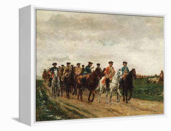 Marshal Saxe and His Troops, 1866-Jean-Louis Ernest Meissonier-Framed Premier Image Canvas