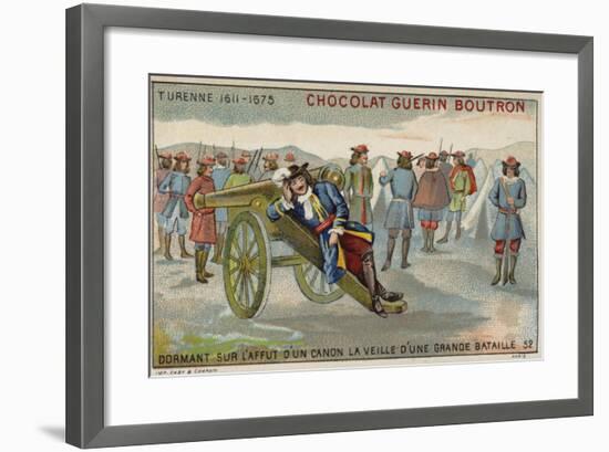 Marshal Turenne Sleeping on a Cannon before a Battle-null-Framed Giclee Print