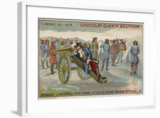 Marshal Turenne Sleeping on a Cannon before a Battle-null-Framed Giclee Print