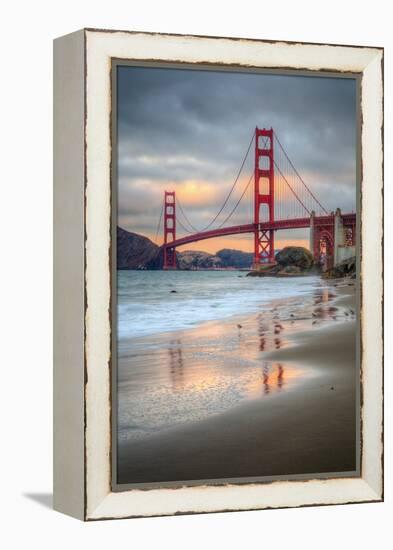 Marshall Beach Sunset and Golden Gate Bridge, California-Vincent James-Framed Premier Image Canvas