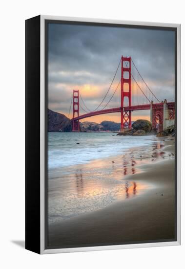 Marshall Beach Sunset and Golden Gate Bridge, California-Vincent James-Framed Premier Image Canvas