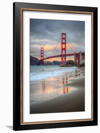 Marshall Beach Sunset and Golden Gate Bridge, California-Vincent James-Framed Photographic Print