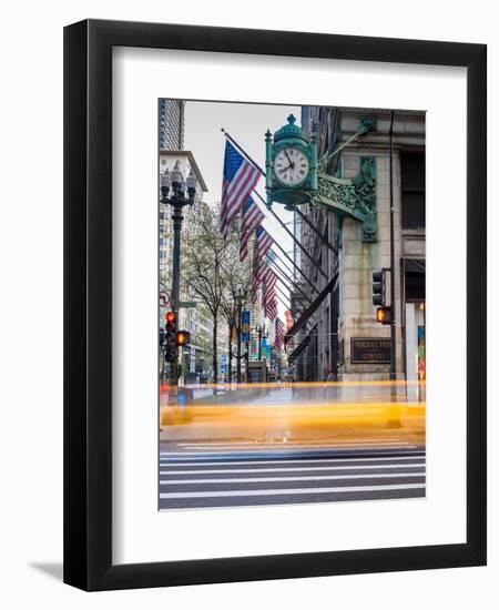 Marshall Field Clock Chicago-Steve Gadomski-Framed Photographic Print