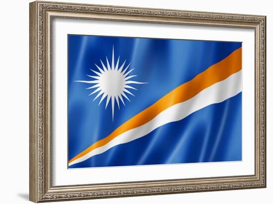 Marshall Islands Flag-daboost-Framed Art Print