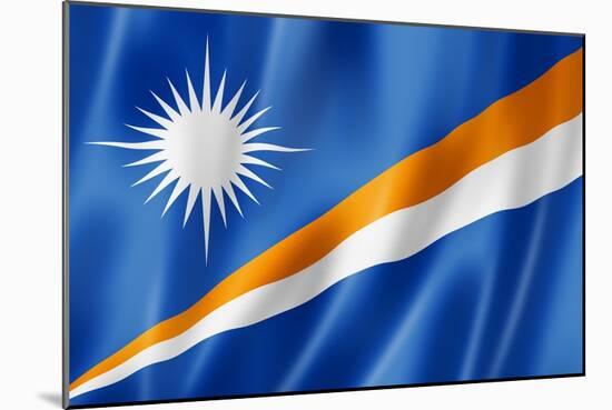 Marshall Islands Flag-daboost-Mounted Art Print