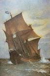 The Mayflower Carrying the Pilgrim Fathers across the Atlantic to America in 1620-Marshall Johnson-Laminated Giclee Print