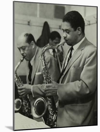 Marshall Royal and Frank Wess, Saxophonists with the Count Basie Orchestra, C1950S-Denis Williams-Mounted Photographic Print