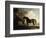 Marske', a Dark Bay Racehorse, in a Rocky River Landscape-George Stubbs-Framed Giclee Print