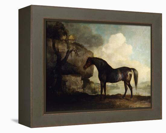 Marske', a Dark Bay Racehorse, in a Rocky River Landscape-George Stubbs-Framed Premier Image Canvas