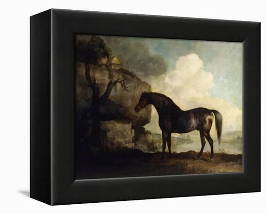 Marske', a Dark Bay Racehorse, in a Rocky River Landscape-George Stubbs-Framed Premier Image Canvas