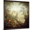 Marteau Lounge Sign: Swan Landscape. Jean Baptiste Huet (1745-1811) and Jean Honore Fragonard (1732-Jean-Honore Fragonard-Mounted Giclee Print