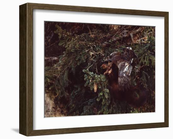 Marten and blackcock, 1888-Christian Krohg-Framed Giclee Print