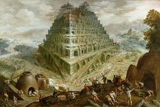 The Tower of Babel-Marten van Valckenborch-Framed Giclee Print