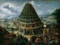 The Building of the Tower of Babel-Marten van Valckenborch-Giclee Print