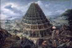 The Tower of Babel, 1595-Marten van Valckenborch-Framed Premier Image Canvas