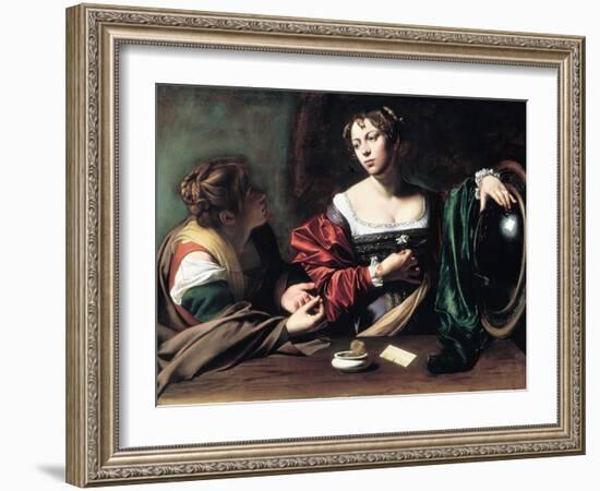 Martha and Mary Magdalene, C. 1598-Caravaggio-Framed Giclee Print