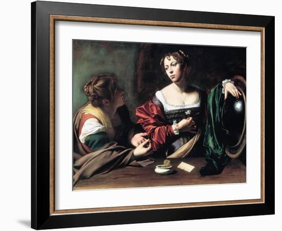 Martha and Mary Magdalene, C. 1598-Caravaggio-Framed Giclee Print