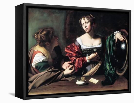 Martha and Mary Magdalene, C. 1598-Caravaggio-Framed Premier Image Canvas