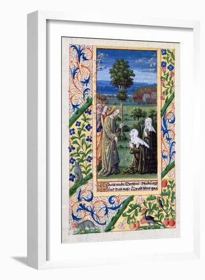 Martha and Mary Telling Jesus of the Death of Lazarus, Book of Hours of Louis D'Orleans, 1469-Jean Colombe-Framed Giclee Print