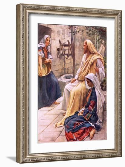 Martha and Mary-Harold Copping-Framed Giclee Print