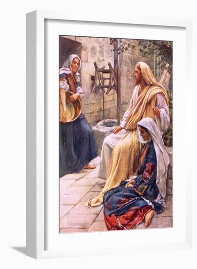 Martha and Mary-Harold Copping-Framed Giclee Print