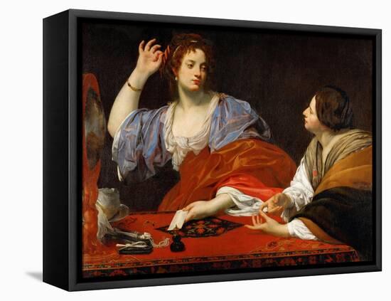 Martha Blames Her Vain Sister Mary Magdalene - Simon Vouet (1590-1649). Oil on Canvas, C. 1621. Dim-Simon Vouet-Framed Premier Image Canvas