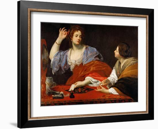 Martha Blames Her Vain Sister Mary Magdalene - Simon Vouet (1590-1649). Oil on Canvas, C. 1621. Dim-Simon Vouet-Framed Giclee Print