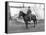 Martha Canary "Calamity Jane" on Horseback Photograph-Lantern Press-Framed Stretched Canvas