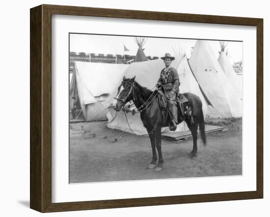 Martha Canary "Calamity Jane" on Horseback Photograph-Lantern Press-Framed Art Print