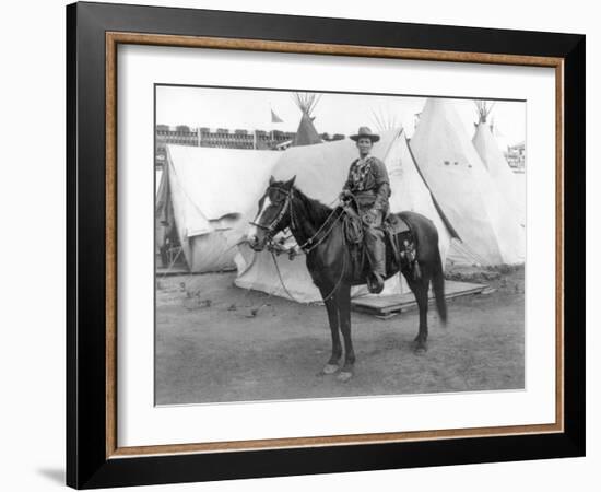 Martha Canary "Calamity Jane" on Horseback Photograph-Lantern Press-Framed Art Print