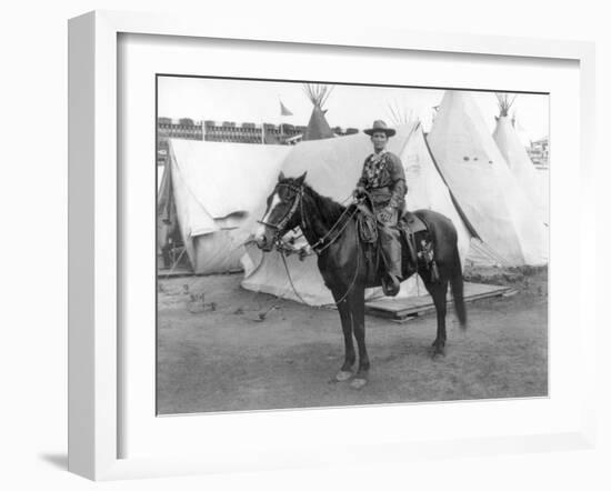Martha Canary "Calamity Jane" on Horseback Photograph-Lantern Press-Framed Art Print