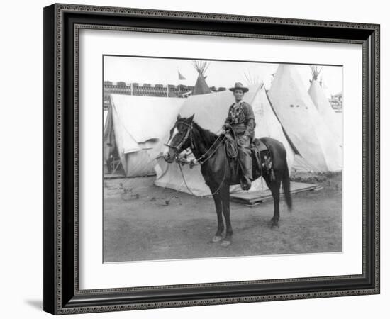 Martha Canary "Calamity Jane" on Horseback Photograph-Lantern Press-Framed Art Print