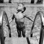 Duncan Richardson, 3-Year-Old Swimming Prodigy, Spouting Water Like a Whale, Town House Pool-Martha Holmes-Photographic Print