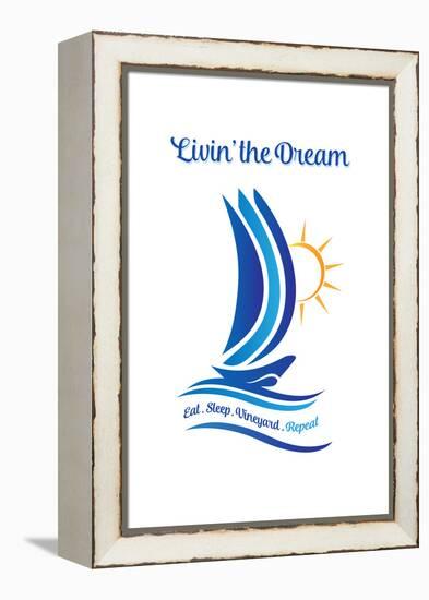 Martha's Vineyard - Livin' the Dream-Lantern Press-Framed Stretched Canvas