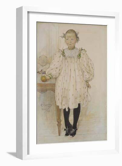 Martha Winslow as a Girl, 1896-Carl Larsson-Framed Giclee Print