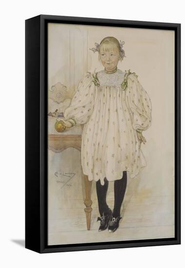 Martha Winslow as a Girl, 1896-Carl Larsson-Framed Premier Image Canvas