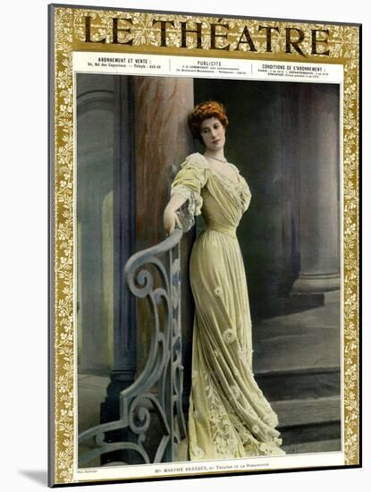Marthe Brandes, Front Cover of 'Le Theatre' Magazine, 1904-Reutlinger Studio-Mounted Giclee Print