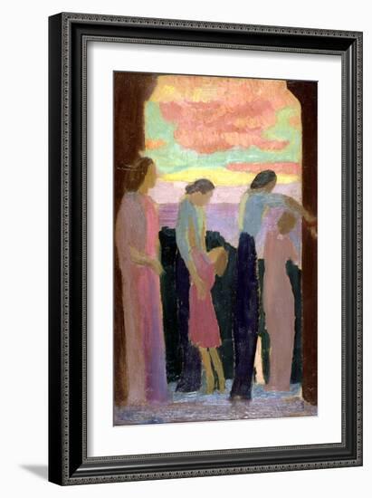 Marthe Denis and the Children on the Balcony, C1900-1940-Maurice Denis-Framed Giclee Print