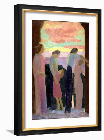 Marthe Denis and the Children on the Balcony, C1900-1940-Maurice Denis-Framed Giclee Print