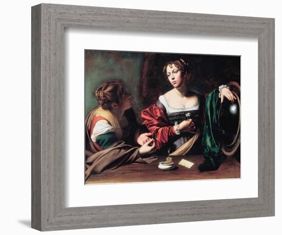 Marthe Et Marie Madeleine  Peinture De Michelangelo Merisi Dit Le Caravage Ou Il Caravaggio (1571--Michelangelo Merisi da Caravaggio-Framed Giclee Print