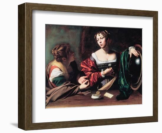 Marthe Et Marie Madeleine  Peinture De Michelangelo Merisi Dit Le Caravage Ou Il Caravaggio (1571--Michelangelo Merisi da Caravaggio-Framed Giclee Print