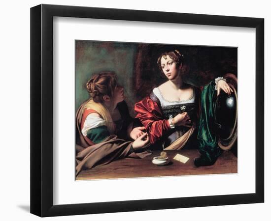 Marthe Et Marie Madeleine  Peinture De Michelangelo Merisi Dit Le Caravage Ou Il Caravaggio (1571--Michelangelo Merisi da Caravaggio-Framed Giclee Print