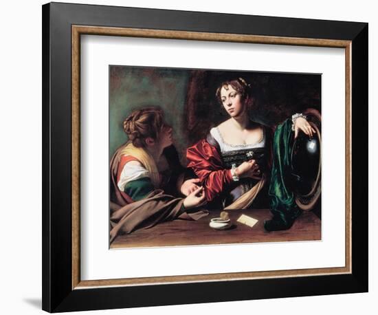 Marthe Et Marie Madeleine  Peinture De Michelangelo Merisi Dit Le Caravage Ou Il Caravaggio (1571--Michelangelo Merisi da Caravaggio-Framed Giclee Print