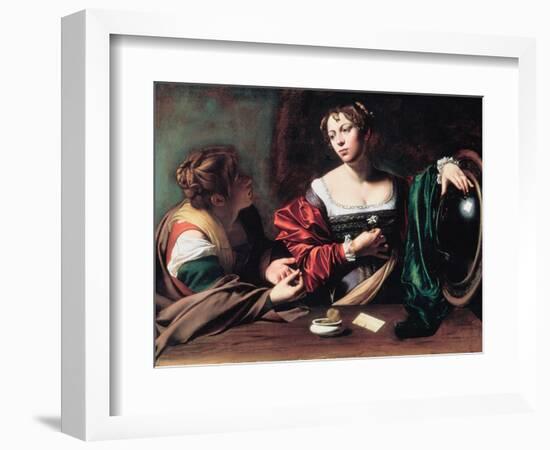 Marthe Et Marie Madeleine  Peinture De Michelangelo Merisi Dit Le Caravage Ou Il Caravaggio (1571--Michelangelo Merisi da Caravaggio-Framed Giclee Print