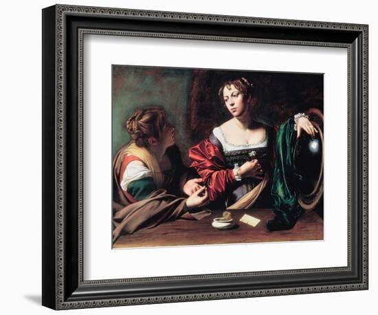 Marthe Et Marie Madeleine  Peinture De Michelangelo Merisi Dit Le Caravage Ou Il Caravaggio (1571--Michelangelo Merisi da Caravaggio-Framed Giclee Print